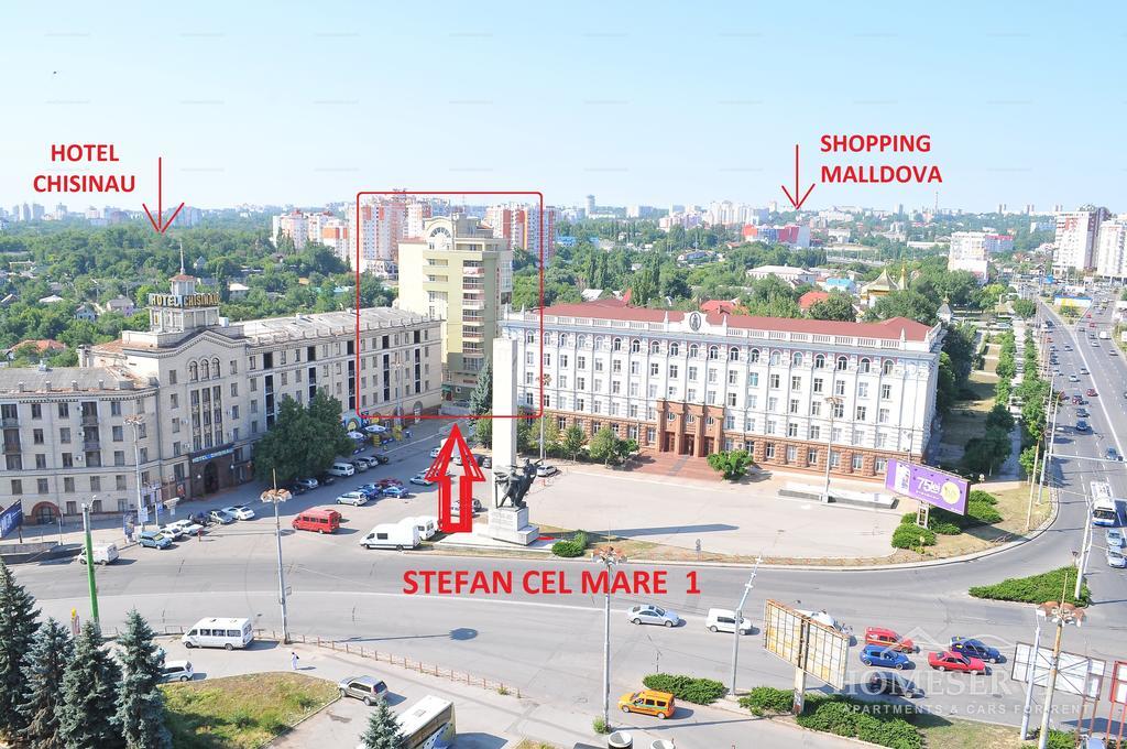 Homeservice Apartments On Stefan Cel Mare Boulevard 基希讷乌 外观 照片